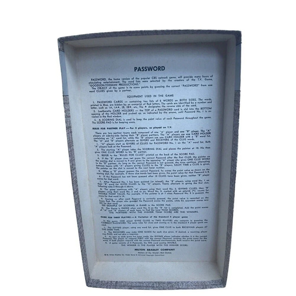 Vintage 1962 Milton Bradley Password Board Game #4260 Complete - Picture 3 of 10